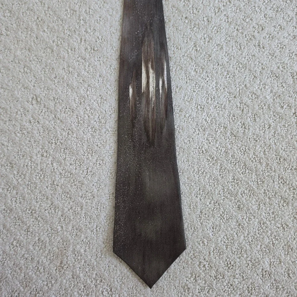 Pierre Cardin 100% silk Mens Green Brown Bronze Necktie Made in Korea 60.5